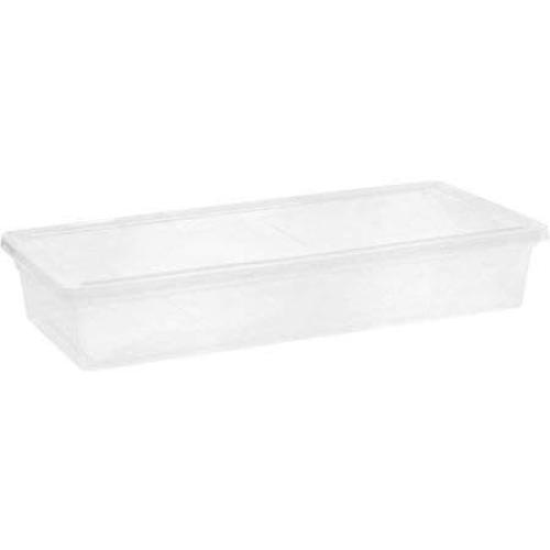 IRIS 41 Qt. Underbed Plastic Storage Box, Clear
