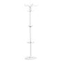 Xiaoli Coat Rack Iron Art Floor Standing Coat Racks Bedroom Clothes Hanger Living Room Clothing Hats Bags Hanging Storage Shelf Rack Coat Stand (Color : White)