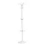 Xiaoli Coat Rack Iron Art Floor Standing Coat Racks Bedroom Clothes Hanger Living Room Clothing Hats Bags Hanging Storage Shelf Rack Coat Stand (Color : White)