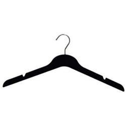 Black Velvet Hangers for Clothes- Heavy Duty Coat Hangers Non Slip Velvet- Slim and Space Saving Clothing Hangers for Top, Shirt, Sweater and Other Dress- Durable Suit Hangers (18, Standard)