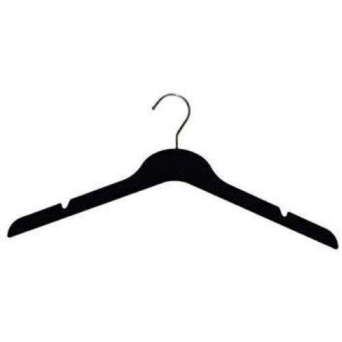 Black Velvet Hangers for Clothes- Heavy Duty Coat Hangers Non Slip Velvet- Slim and Space Saving Clothing Hangers for Top, Shirt, Sweater and Other Dress- Durable Suit Hangers (18, Standard)