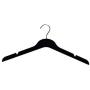 Black Velvet Hangers for Clothes- Heavy Duty Coat Hangers Non Slip Velvet- Slim and Space Saving Clothing Hangers for Top, Shirt, Sweater and Other Dress- Durable Suit Hangers (18, Standard)