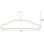 TOPIA HANGER Non-Slip Hanger, Adult Space Saving Metal & Rubber Coating Clothes Hangers, Laundry Metal Hangers, Grey Suit Hangers 20 Pack, CT12G