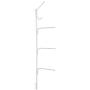 Household Essentials H12101 Hinge It Clutterbuster Towel Bars and Hook Valet | 3 Towel Bars and Hook ALL-IN-ONE | White