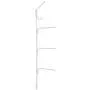 Household Essentials H12101 Hinge It Clutterbuster Towel Bars and Hook Valet | 3 Towel Bars and Hook ALL-IN-ONE | White