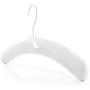 HANGERWORLD 3 White 15.7inch Cotton Padded Cushioned Top Garment Coat Hangers with Embroidered Floral Detail