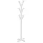 Shotbow Coat Rack Hat Stand Free Standing Display Rack, Solid Wood Hanger Bedroom Clothes Rack Hanging for Clothes Hats and Scarves, Elegant Design for Home or Office Hall and Entryway (White)