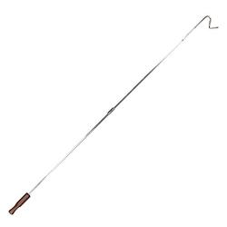 NAHANCO 54” Chrome Garment Reaching Hook with Wooden Handle (Pack of 1)