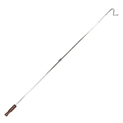 NAHANCO 54” Chrome Garment Reaching Hook with Wooden Handle (Pack of 1) NAHANCO 54” Chrome Garment Reaching Hook with Wooden Handle (Pack of 1)