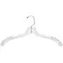 NAHANCO 500 Plastic Dress Hanger, Heavy Weight, 17&quot, Clear (Pack of 100)