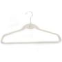 10pcs Plastic Flocking Clothes Hangers with Hook Beige Home Supplies Plastic Hangers for Household Bedroom Store