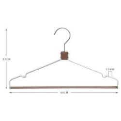 Nwn Log Iron Wrought Iron Hanger Metal Clothes Hanging Pants Hanging Multifunctional Wardrobe (Color : White, Size : 20)