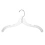 12 Quality Heavy Duty 17" Clear Crystal Plastic Hangers - 12 Pack (Crystal Suit Hangers - 12 Pack)