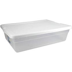 Sterilite 28 Quart Clear Plastic Bin Storage Boxes Tote Container w/Lid (30 Pack)