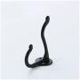 Black Coat Hooks for Wall, 10Pcs Wall Hooks Hardware Heavy Duty Hooks for Hanging Coats Double Hooks No Rust Hooks Wall Mounted with Screws for Key, Towel, Bags, Cup, Hat