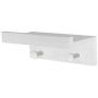 Wall Mounted Shelf Coat Hooks - Entryway Shelf with Hooks,2 Hooks 9 inches,Hanging Book Shelves with Hat Racks Wall Storage Shelf with Hooks Hanging Shelf with Holder for Bedroom, Kitchen, Bathroom