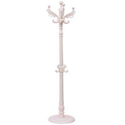 Angels home Simple White Coat Rack Floor Vertical Hanger Solid Wood Bedroom Clothes Rack Simple Modern Floor Hanger