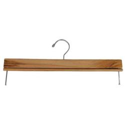 Pillowtex Wooden Pants Clothes Hangers - Set of 10 Natural Finish Hangers