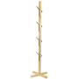 Cxjff Floor Standing Coat Rack Clothes Hat Stand Floor Standing Coat Rack Clothes Hat Tree Stand Hanger Creative Wood 4 Feet 4 Hooks, 45 45 168CM Hanger Modern (Color : Log Color)
