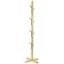 Cxjff Floor Standing Coat Rack Clothes Hat Stand Floor Standing Coat Rack Clothes Hat Tree Stand Hanger Creative Wood 4 Feet 4 Hooks, 45 45 168CM Hanger Modern (Color : Log Color)