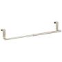 mDesign Adjustable, Expandable Kitchen Over Cabinet Towel Bar Rack - Hang on Inside or Outside of Doors, Storage for Hand, Dish, Tea Towels - 9.25" to 17" Wide - Satin