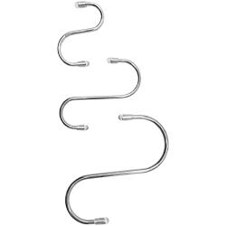 KINMAX 18PCS 3Size S Hooks,Heavy Duty Stainless Steel S Shape Hanging Hooks for Office Kitchen Pots and Pans Bathroom Bedroom Durable Utility Hook Hangers for Hanging Clothes