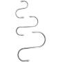 KINMAX 18PCS 3Size S Hooks,Heavy Duty Stainless Steel S Shape Hanging Hooks for Office Kitchen Pots and Pans Bathroom Bedroom Durable Utility Hook Hangers for Hanging Clothes