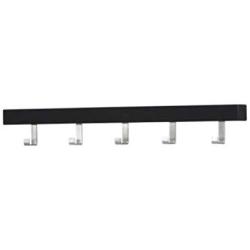 Ikea Tjusig Black 5 Hook Coat Hanger Clothes Rack Hats Towels Scarves Wall or Over Door Wooden by Tjusig