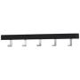 Ikea Tjusig Black 5 Hook Coat Hanger Clothes Rack Hats Towels Scarves Wall or Over Door Wooden by Tjusig