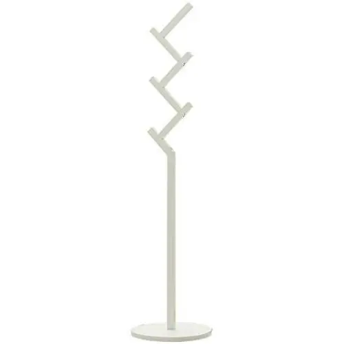 Quisilife Wooden Coat Rack Stand 5 Hooks Clothes Stand Tree Stylish Wooden Hat Coat Rail Stand Rack Clothes Jacket Storage Hanger Organiser Coat and Hat Rack (Color : White, Size : One Size)