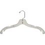 Sturdy Clear Plastic Top Hanger,  Boxes of 100 Durable Space Saving Hangers w/ 360 degree Chrome Swivel Hook and Notches for Shirt or Dress by The Great American Hanger Company