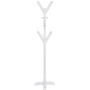 Shotbow Coat Rack Hat Stand Free Standing Display Rack, Solid Wood Hanger Bedroom Clothes Rack Hanging for Clothes Hats and Scarves, Elegant Design for Home or Office Hall and Entryway (White)