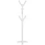 Shotbow Coat Rack Hat Stand Free Standing Display Rack, Solid Wood Hanger Bedroom Clothes Rack Hanging for Clothes Hats and Scarves, Elegant Design for Home or Office Hall and Entryway (White)