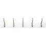 AmazonBasics Wall Mounted Standard Coat Rack, 5 Hooks, Set of 2, White