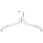 NAHANCO 505 Plastic Dress Hanger, Middle Heavy Weight, 17", Clear (Pack of 100) (Renewed)