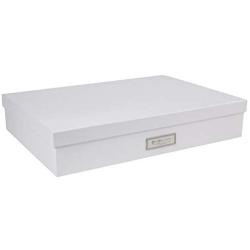 Bigso Sverker Fiberboard Legal/Art Storage Box, 3.3 x 17.1 x 12.2 in, White