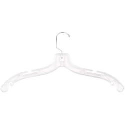 NAHANCO 405 Plastic Dress Hanger, Heavy Weight, 17", Clear (Pack of 100)