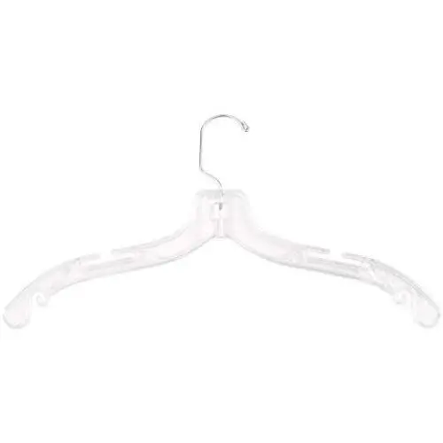 NAHANCO 405 Plastic Dress Hanger, Heavy Weight, 17&quot, Clear (Pack of 100)