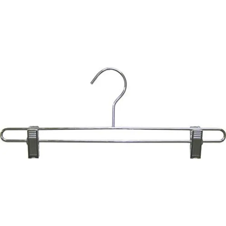 Matte Black Plastic Combo hanger with Adjustable Clips and Notches, (Box of  50) 