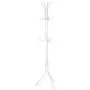 INTEY Standing Coat Rack 11 Hooks Hanger Holder Hooks for Dress Jacket Hat and Umbrella Tree Stand Base Metal, White