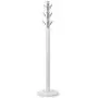 Umbra Flapper Coat Rack, Clothing Hanger, Umbrella Holder, and Hat Organizer, Great for Entryway, White/Nickel