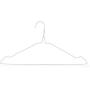 HANGERWORLD 20 Strong 16.1inch Metal 13 Gauge White Wire Remat Clothes Garment Notched Pants Bar Hangers.