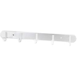 uxcell Household Silver Tone 5 Hooks Wall Mounted Cloth Cap Hanger Holder