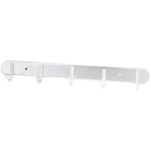 uxcell Household Silver Tone 5 Hooks Wall Mounted Cloth Cap Hanger Holder uxcell Household Silver Tone 5 Hooks Wall Mounted Cloth Cap Hanger Holder