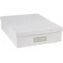 Bigso Oskar Fiberboard Label Frame Document Letter Box, 3.3 x 10.2 x 13.8 in, White Bigso Oskar Fiberboard Label Frame Document Letter Box, 3.3 x 10.2 x 13.8 in, White