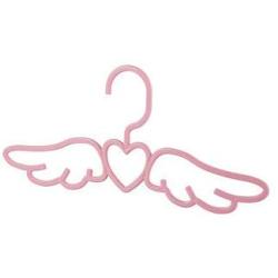 Studyset Cute Kids Clothes Hangers, Multi-Function Nonslip Cartoon Wings Shape Clothes Hanger for Kids Small (10 Packs) Pink