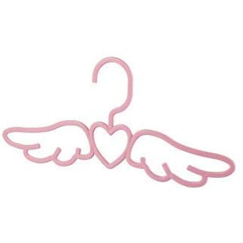 Studyset Cute Kids Clothes Hangers, Multi-Function Nonslip Cartoon Wings Shape Clothes Hanger for Kids Small (10 Packs) Pink