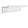 Storage Rack, Natural Bamboo Material Wall Mounted Storage Rack Towel Cloth Hanger Shelf Suitable for Using in Living Room, Bedroom and Hallway, White