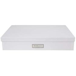 Bigso Sverker Fiberboard Legal/Art Storage Box, 3.3 x 17.1 x 12.2 in, White