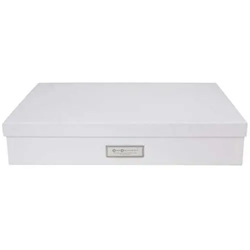 Bigso Sverker Fiberboard Legal/Art Storage Box, 3.3 x 17.1 x 12.2 in, White Bigso Sverker Fiberboard Legal/Art Storage Box, 3.3 x 17.1 x 12.2 in, White